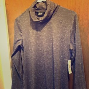 ExOfficio Wanderlux marled turtleneck-Eggplant-sm